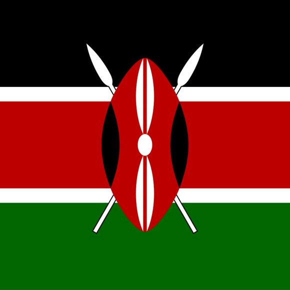 Kenya Kenyan flag bead keychain & bracelet, handmade, adjustable length - Picture 4 of 7